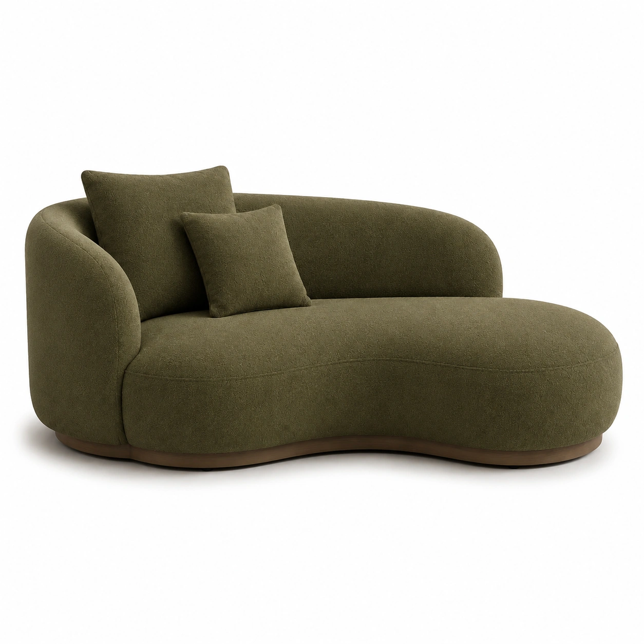 Sofa designerska organiczna zielona-CorvelleHome